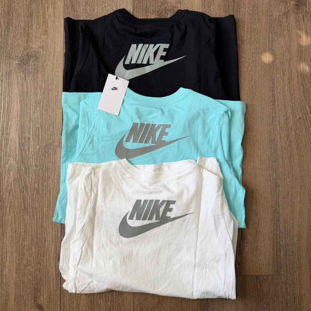 Nike Long Sleeve T-Shirt Boys XL Multi-Color Lot of 3 Reflective Logo Tee